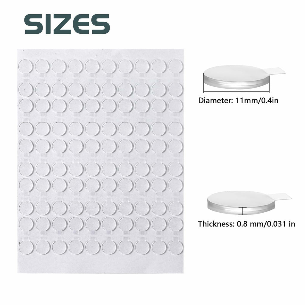 Adhesive Stick Dots Two-Sided Mounting Putty 0.4"x0.4" 700pcs Clear