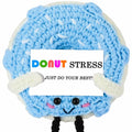 RQWZBCHX Handmade Crochet Donut Stress Toy Inspirational Blue