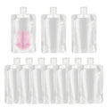 YAIKOAI 10 Pack 100ML Refillable Squeeze Pouches Matte Translucent Travel