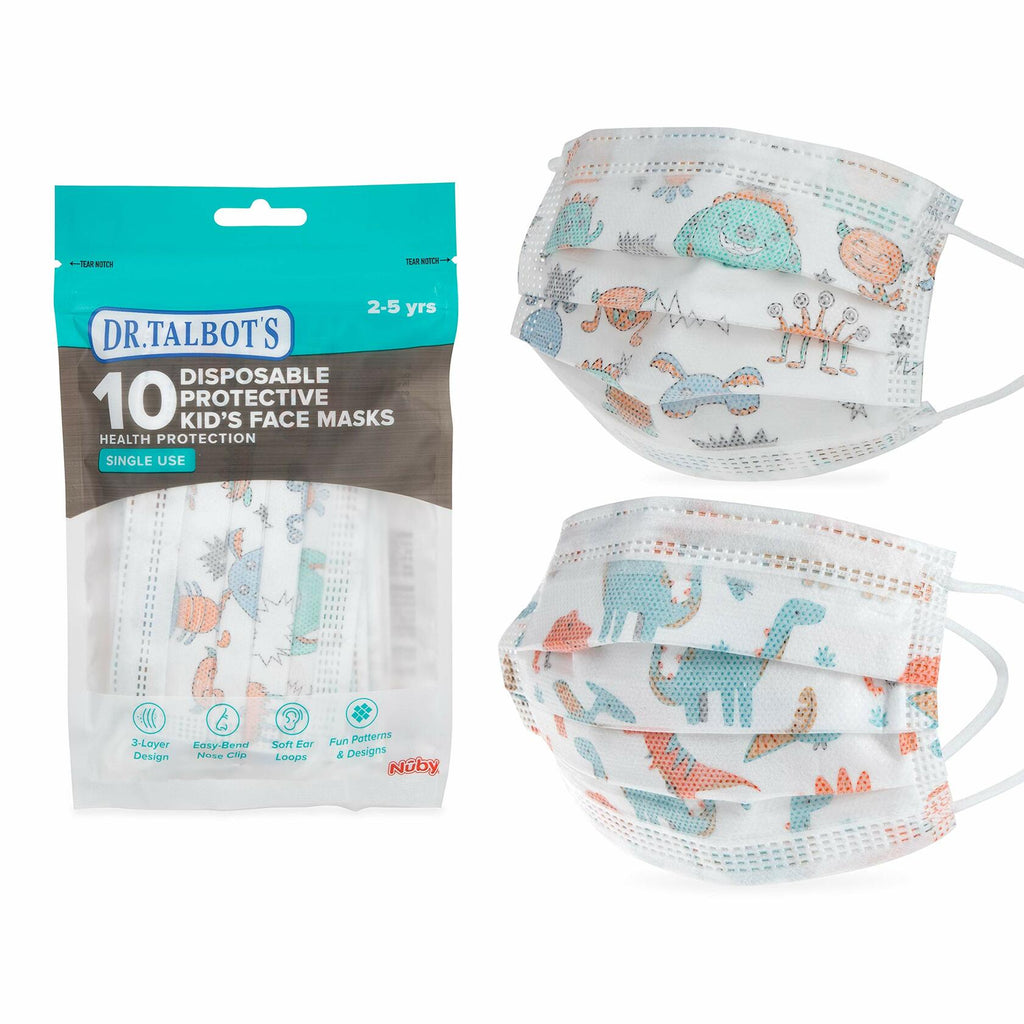 Dr. Talbot's Disposable Protective Face Masks Boys 2-5 Years 10-Count
