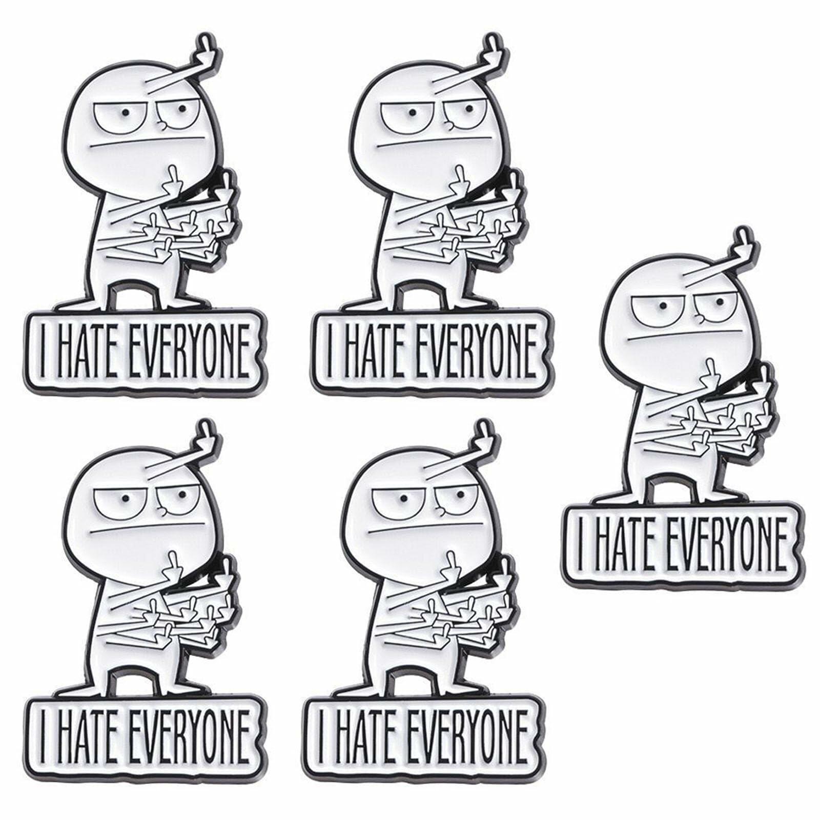 XMTYQ Funny Sarcastic Enamel Pins Set 5pcs Humor Brooch Collection