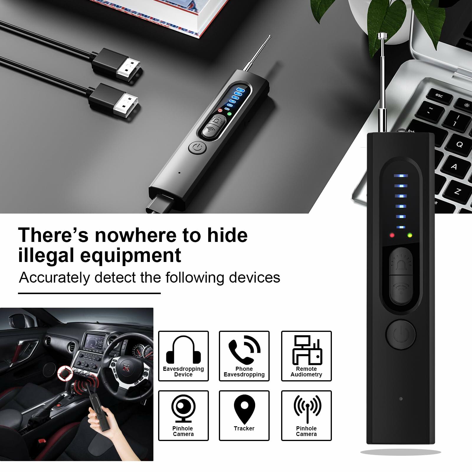 Yonblow Hidden Camera Detector Travel 2025 Upgraded Blue 5V