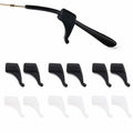 LCLONY 6 Pairs Glasses Ear Grip Silicone Anti-Slip Holders Black/White