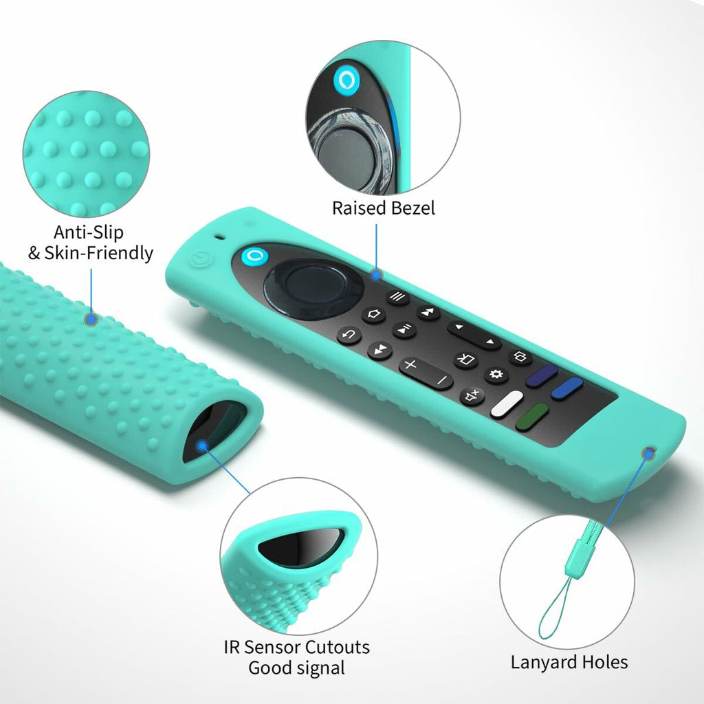 6.4" Silicone Case for Fire TV Stick 4K Max 2nd Gen 2023 Remote Mint Anti-Slip