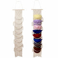 Hommtina Wall Mounted Hat Rack Organizer Brown 2 Pack Bohemian Style