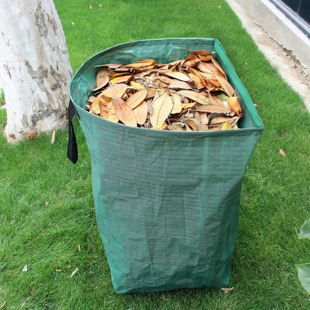 Sheporse 2-Pack 53 Gallon Reusable Garden Bags Green Yard Waste Polyethylene