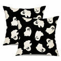 DFXSZ Halloween Pillow Covers Set of 2 16x16 Ghost Decor Black