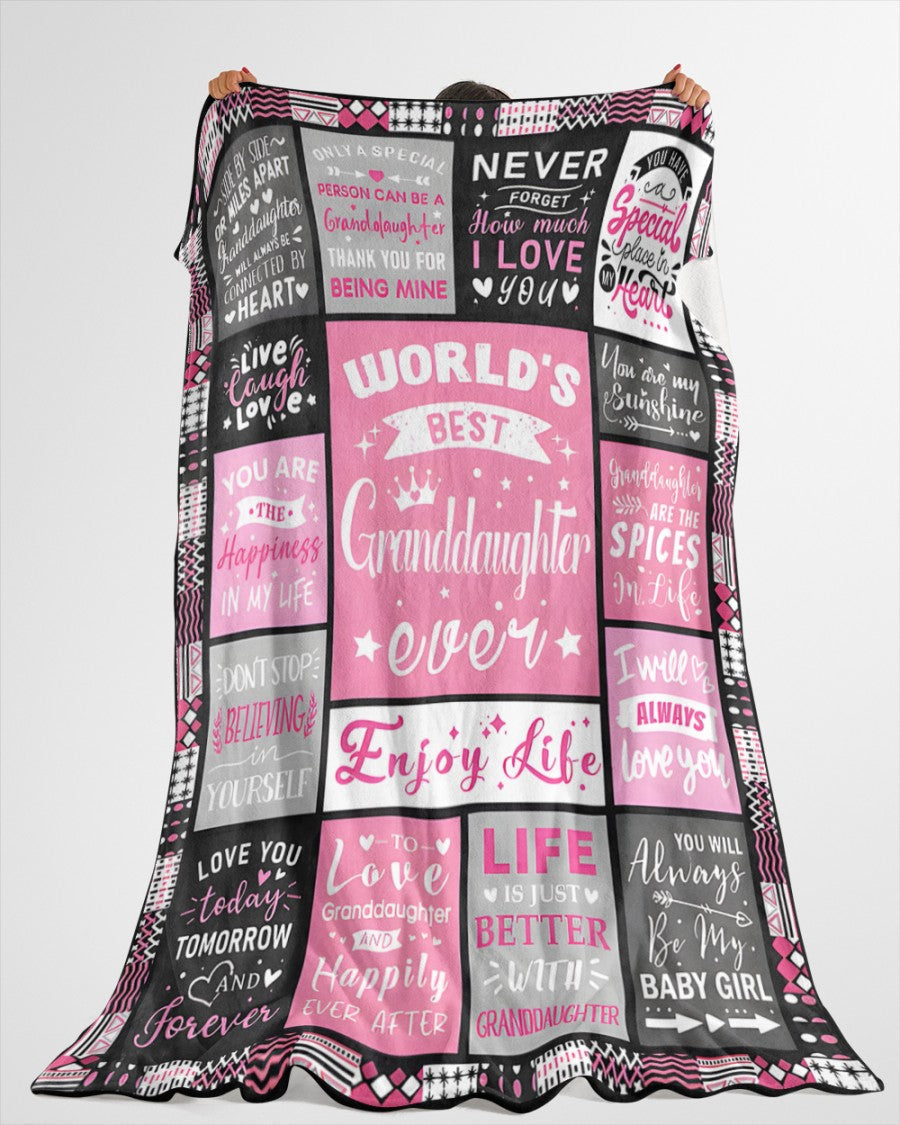 TO MY GRANDDAUGHTER - GIFT FOR GRANDDAUGHTER - Sherpa Fleece Blanket From Grandparent (SKUB-NGHL-07)