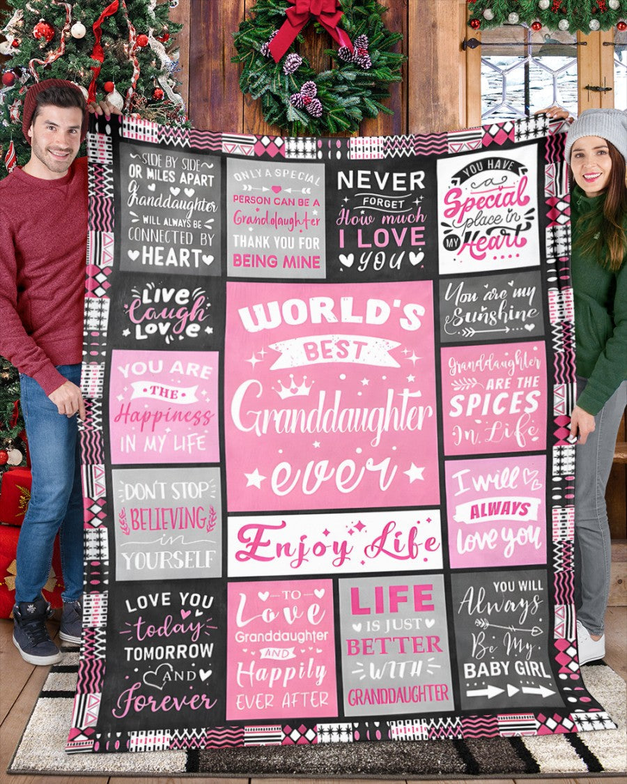 TO MY GRANDDAUGHTER - GIFT FOR GRANDDAUGHTER - Sherpa Fleece Blanket From Grandparent (SKUB-NGHL-07)