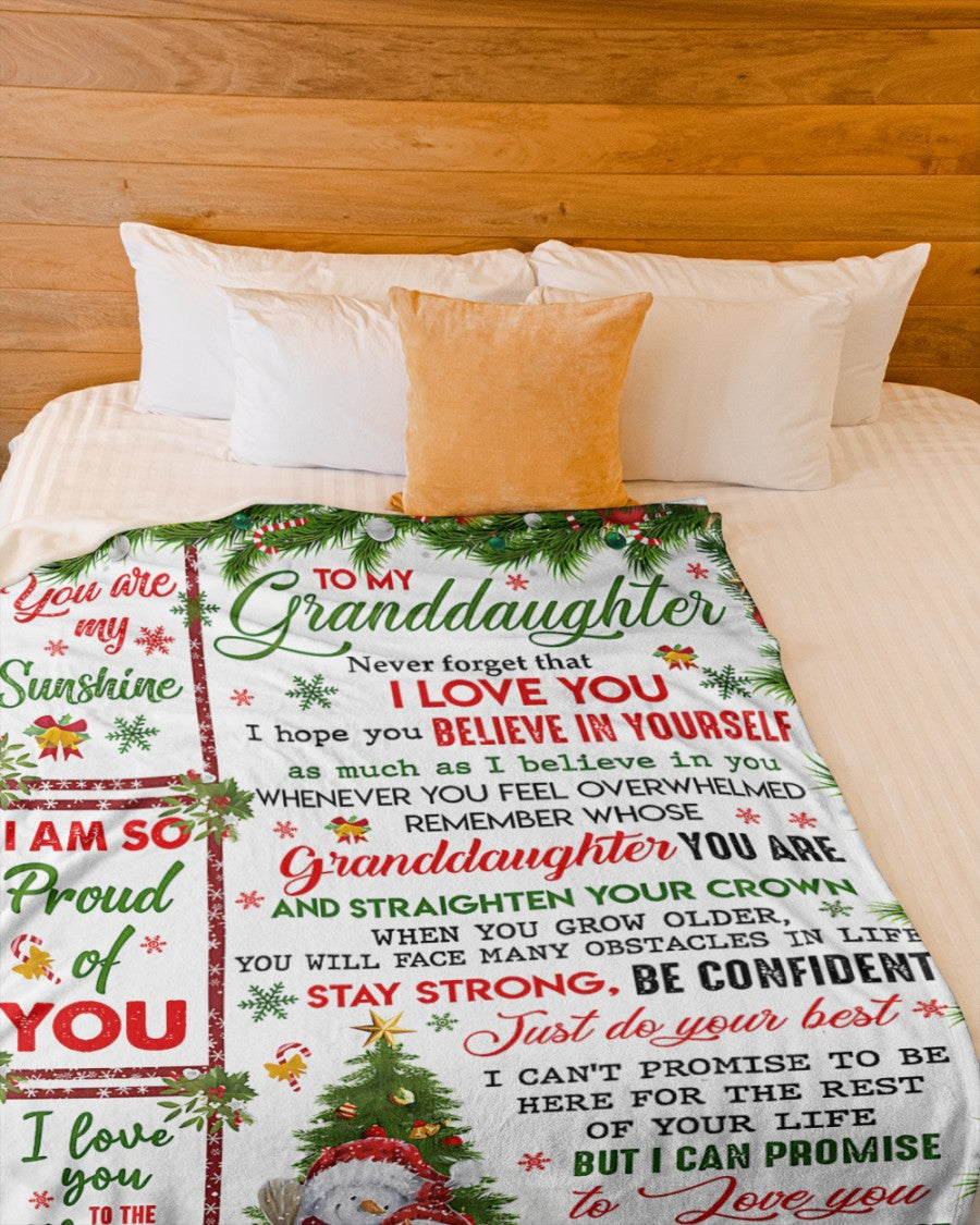 BLANKET FOR GRANDDAUGHTER – COMFORT & WARMTH CHRISTMAS GIFT FROM GRANDMA  Sherpa Fleece Quilt Blanket NTTD00
