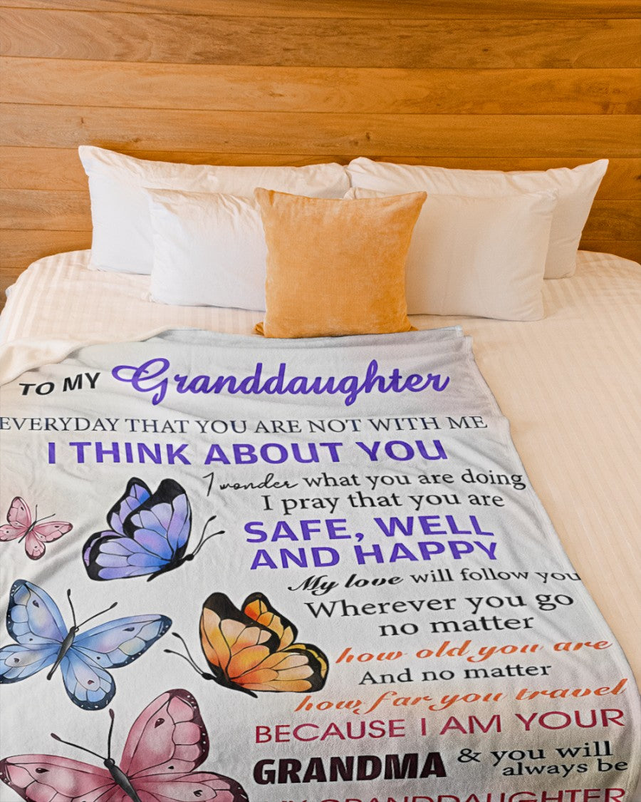 BLANKET FOR GRANDDAUGHTER – COMFORT & WARMTH GIFT FROM GRANDMA  Sherpa Fleece Quilt Blanket NGHL00 (SKUB-BLK-GMD1)