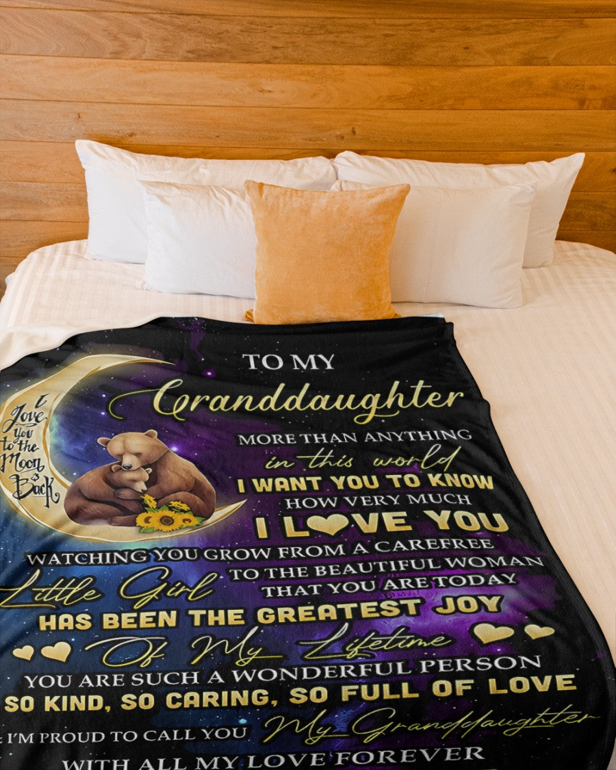 BLANKET FOR GRANDDAUGHTER – COMFORT & WARMTH GIFT FROM GRANDMA  Sherpa Fleece Quilt Blanket hnds00 (SKUB-BLK-GMD3)
