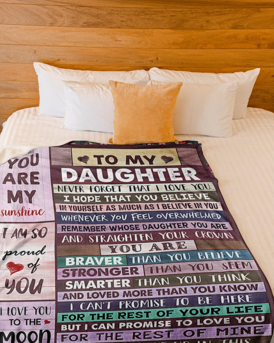BLANKET FOR DAUGHTER – COMFORT & WARMTH GIFT FROM DAD Sherpa Fleece Quilt Blanket NGHL00