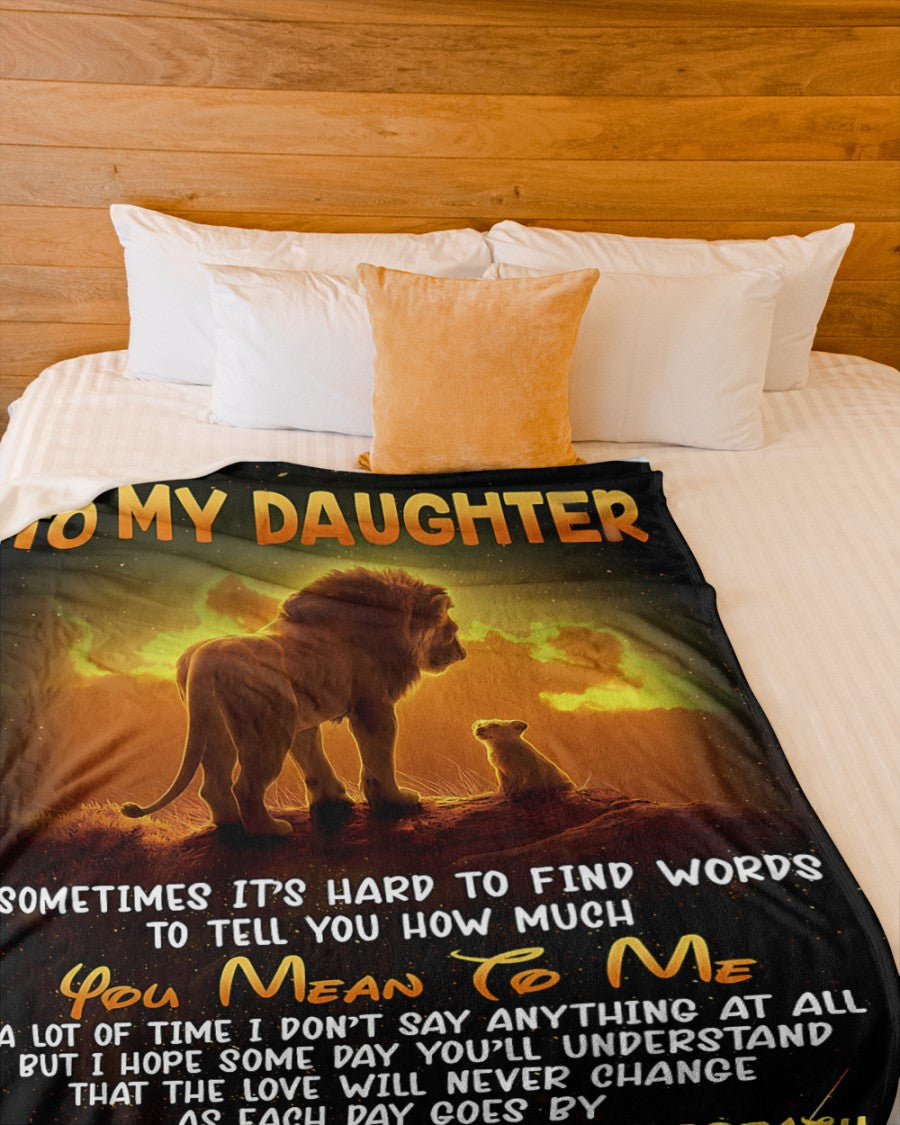 BLANKET FOR DAUGHTER – COMFORT & WARMTH GIFT FROM DAD Sherpa Fleece Quilt Blanket NGHL00 (SKU2604-169)