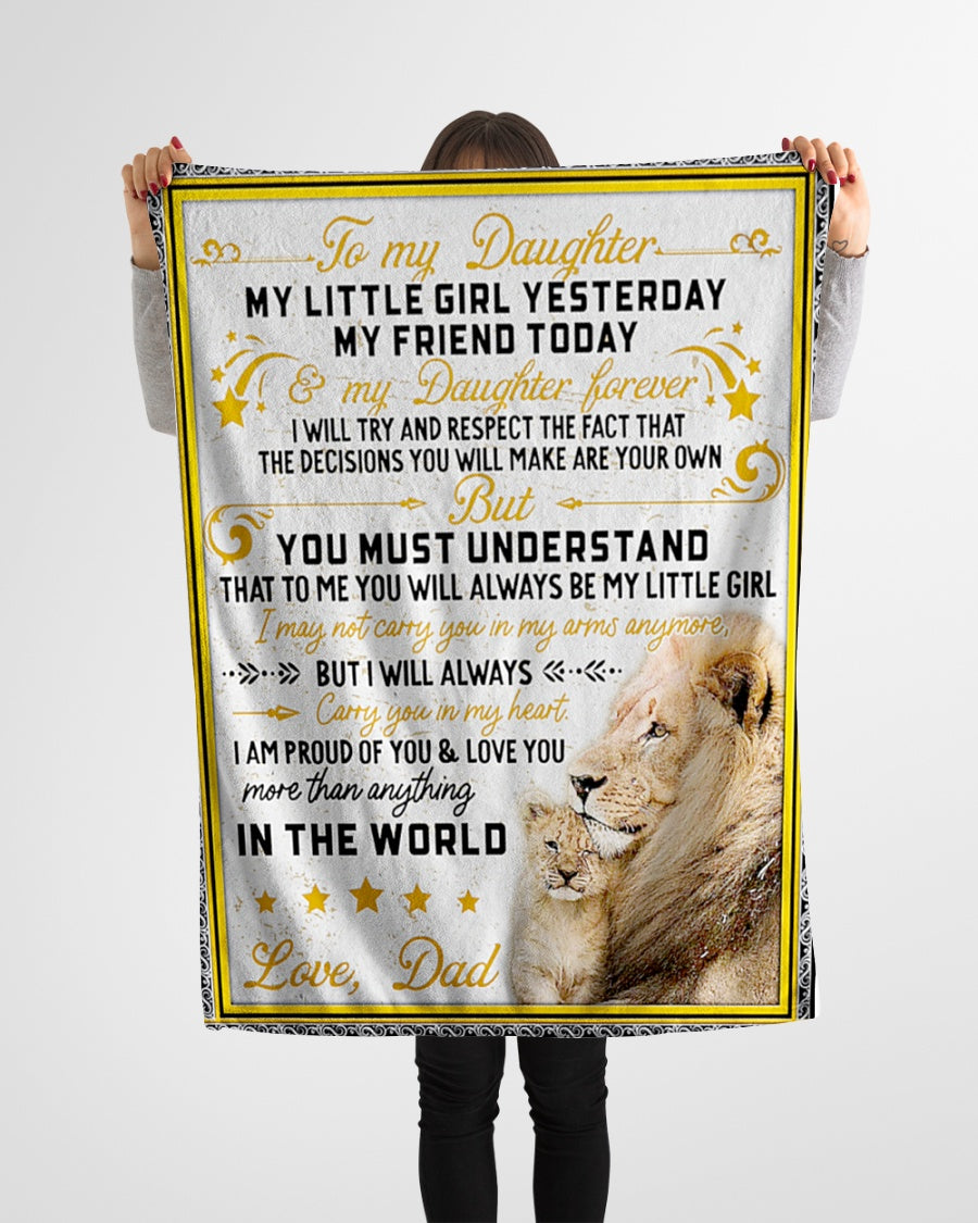 Special gift for your daughter blanket - from Dad (SKUB09-03)