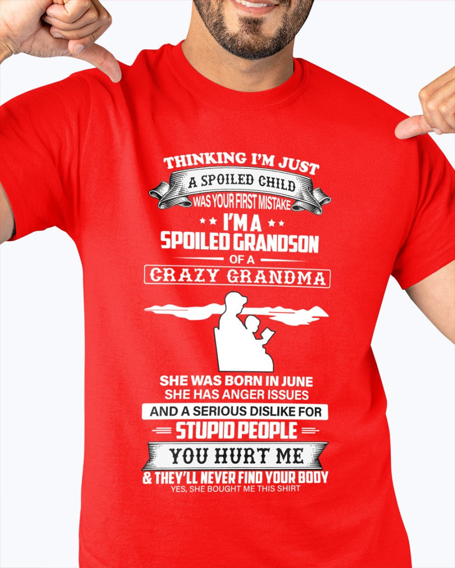 Spoiled by Grandma Shirt June Edition – From Grandma to Grandson NGHL06 (SKU-GMS2-06)