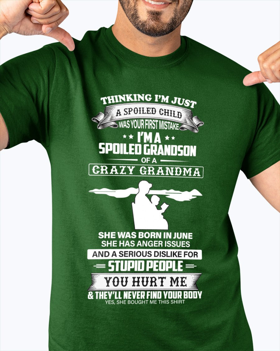 Spoiled by Grandma Shirt June Edition – From Grandma to Grandson NGHL06 (SKU-GMS2-06)