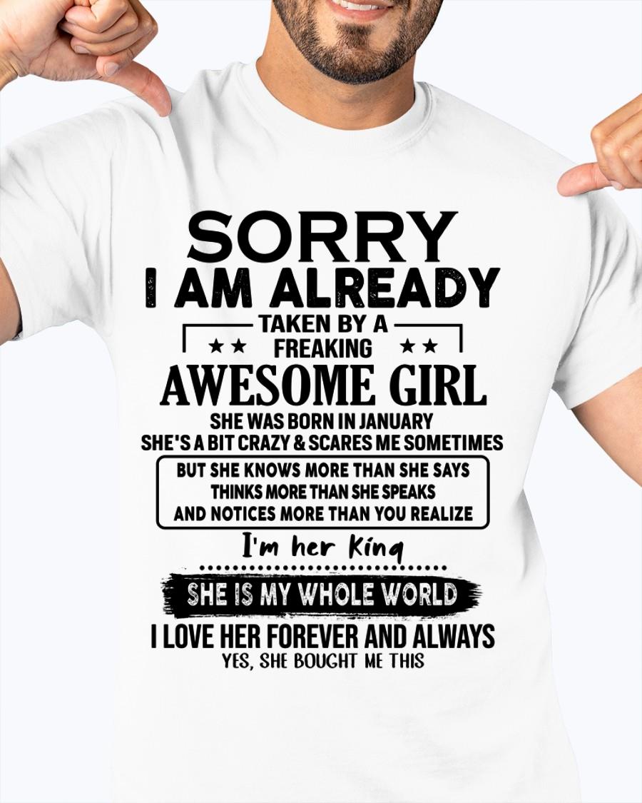 January - Awesome Girl born in January - Special gift for your boyfriend - From Wife NGHL01 (SKU.AT16)