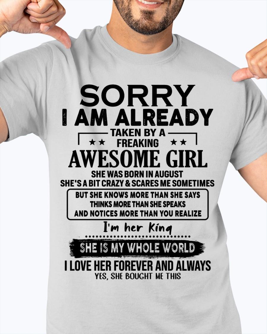August - Awesome Girl born in August - Special gift for your boyfriend - From Wife NGHL08 (SKU.AT16)