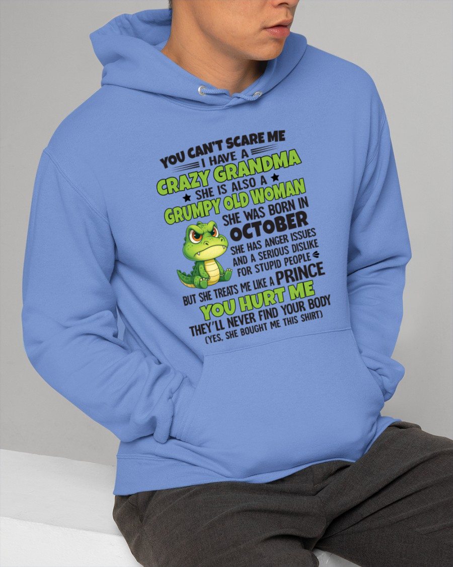 OCTOBER - YOU CAN'T SCARE ME - FOR GRANDSON - GIFT FROM GRANDMA - NGHL10 (SKU09-85-10)