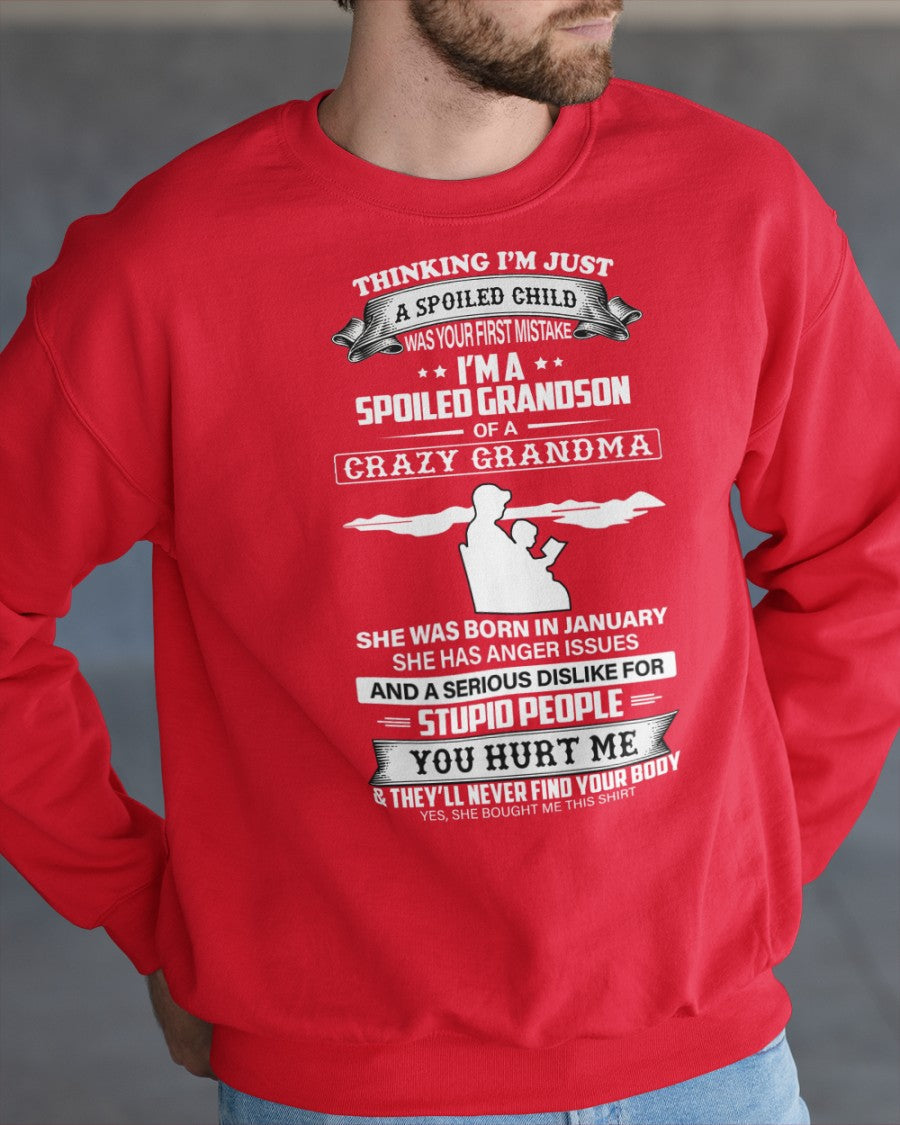 Spoiled by Grandma Shirt January Edition – From Grandma to Grandson NGHL01 (SKU-GMS2-01)