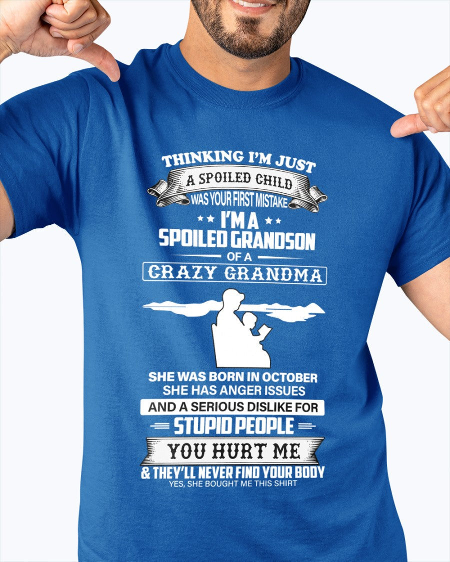Spoiled by Grandma Shirt October Edition – From Grandma to Grandson NGHL10 (SKU-GMS2-10)