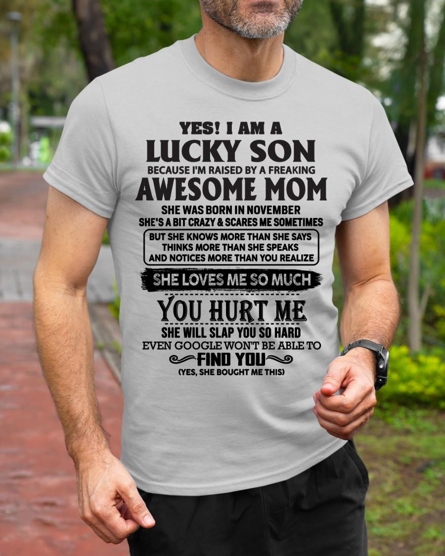 November - Yes! I'm A Lucky Son - Perfect gift for your son (SKU-LKW-11)