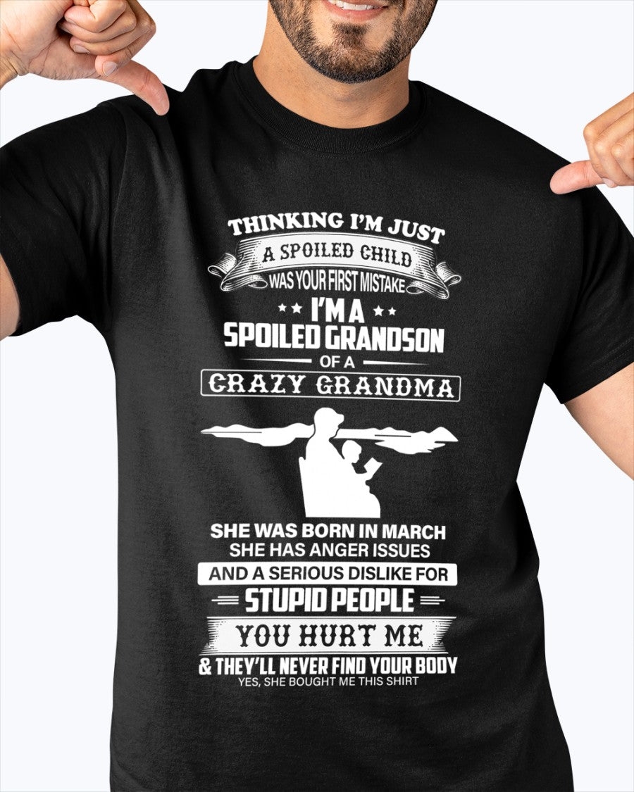 Spoiled by Grandma Shirt March Edition – From Grandma to Grandson NGHL03 (SKU-GMS2-03)