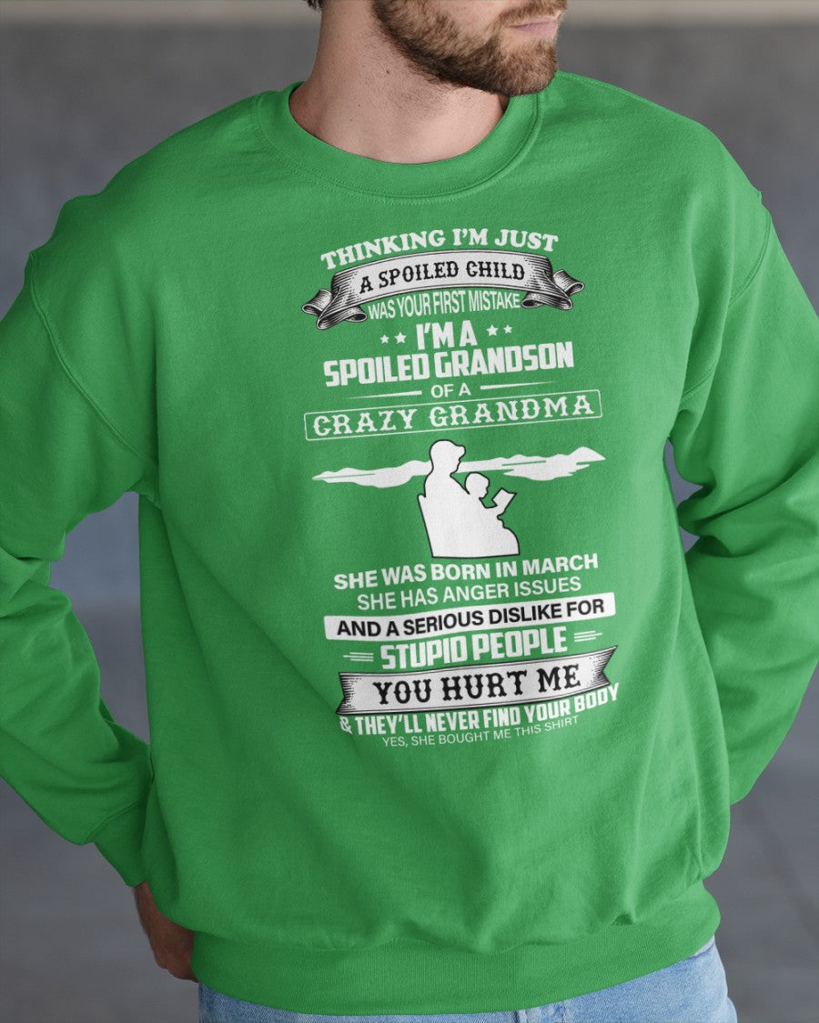 Spoiled by Grandma Shirt March Edition – From Grandma to Grandson NGHL03 (SKU-GMS2-03)