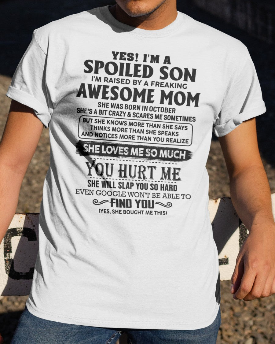 October - Awesome Mom - Perfect gift for son From Mom - NGHL10 (SKU-SPW-10)