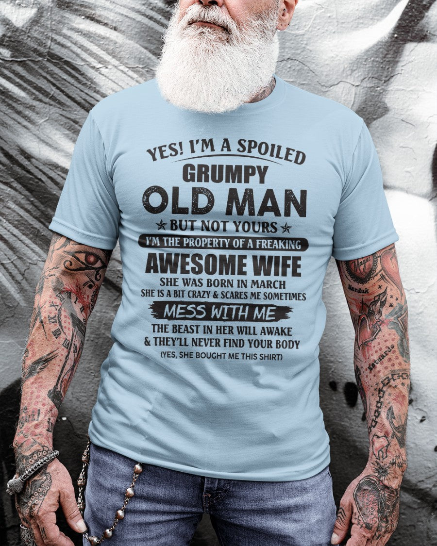 Awesome wife March - Perfect gift for your husband - NGHL03 (SKU96-68-03)