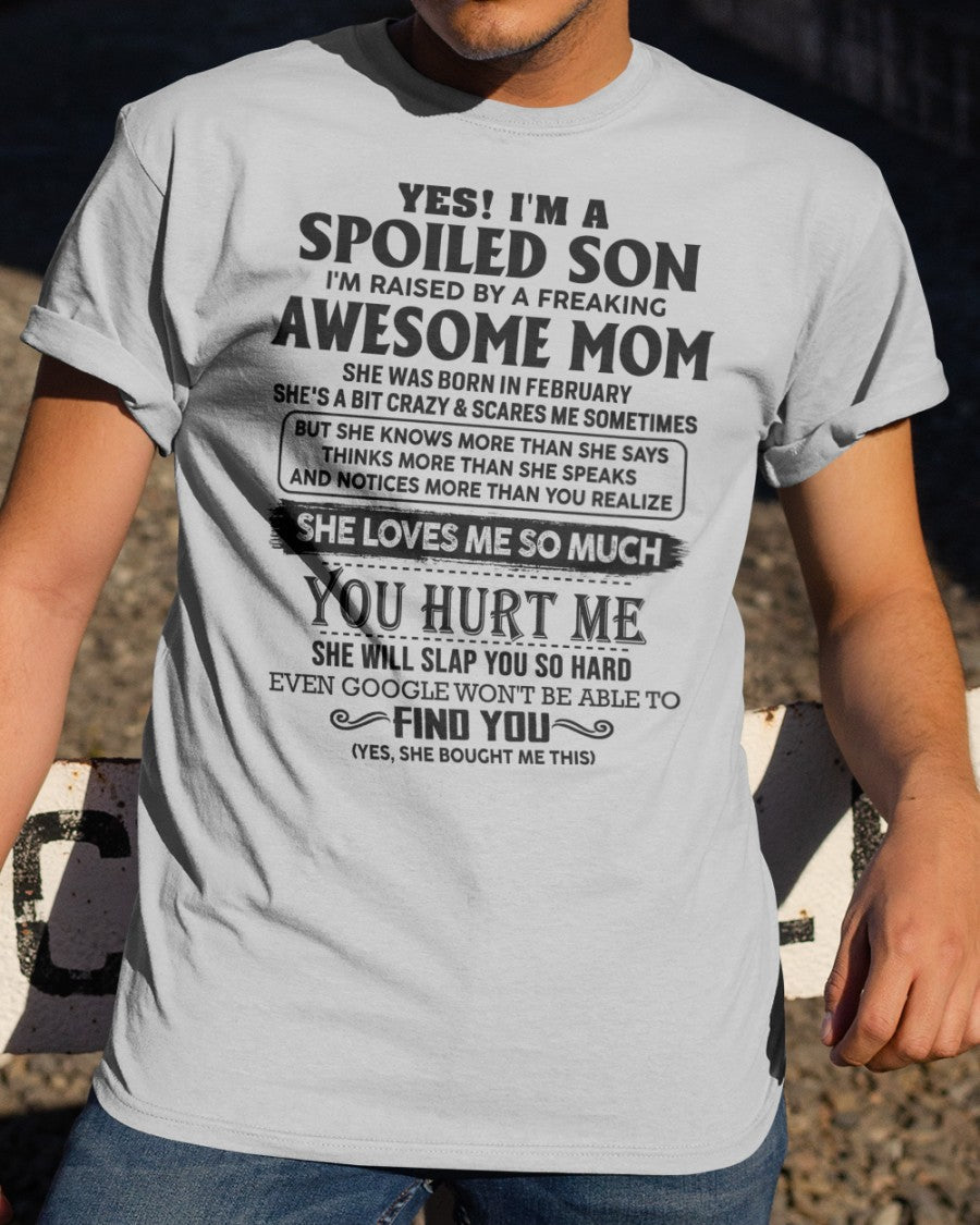 February - Awesome Mom - Perfect gift for your son From Mom NGHL02 (SKU-SPW-02)