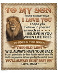 Special Gift For Your Son Blanket - From Mom (SKUB07-141)